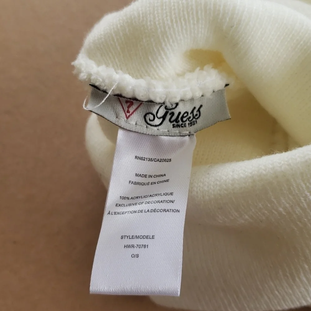 NEW GUESS Rhinestone Cat Ear Beanie - Picture 5 of 5